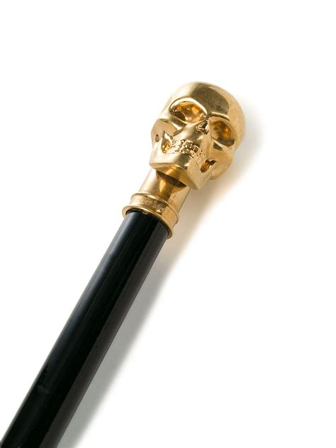 Alexander McQueen Skull Embellished Cane .